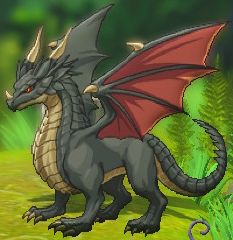 Une capture d'écran du dragon noir Chandra dans le jeu Eiyuden Chronicle: Hundred Heroes.