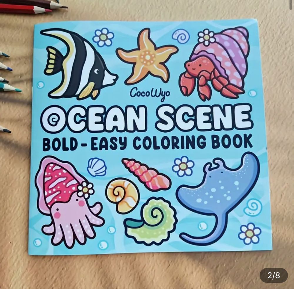 “Ocean scene bold easy colouring book”
It’s funny because it’s almost “Ocean Colour Scene” the band that released the album Moseley Shoals. 