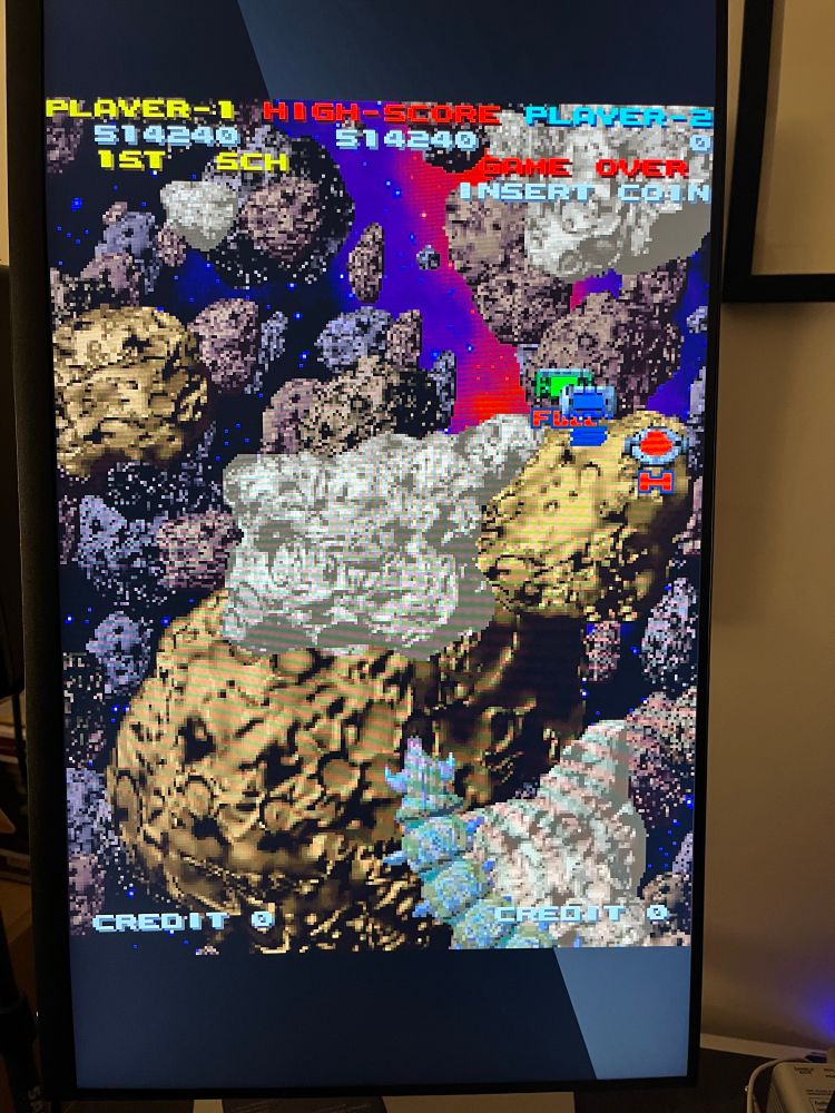 NebulusRay stage 3, game over screen - score reads 514,240. PS4 port of the game 