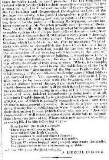 blurry Victorian newspaper article