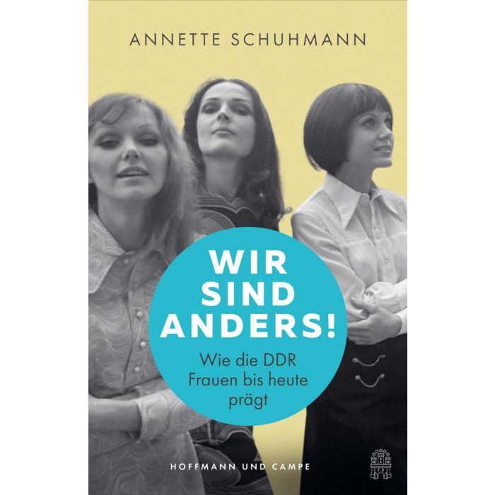 Titelcover des Buches. Zu sehen sind drei Frauen aus der DDR in s/w. 