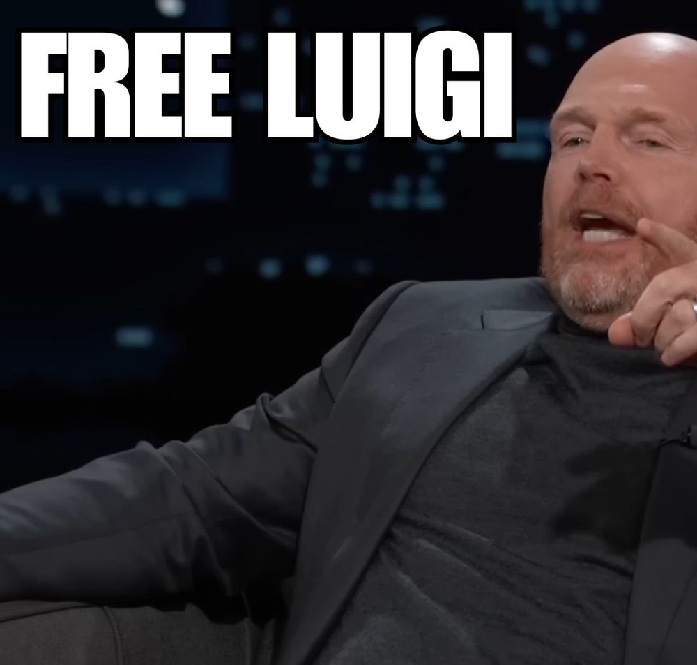 Bill Burr cries out FREE LUIGI on Jimmy Kimmel show. on National TV!