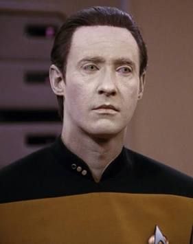 An image of the android, Lt. Data, played by Brent Spiner in Star Trek: the Next Generation.