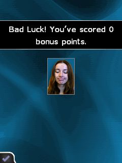 "Bad Luck! You've scored 0 bonus points."