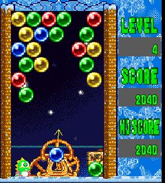 Gameplay screenshot of Puzzle Bobble for Sprint
