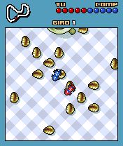 Starting a head-to-head race on the lunch table