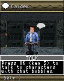 Talking to a character