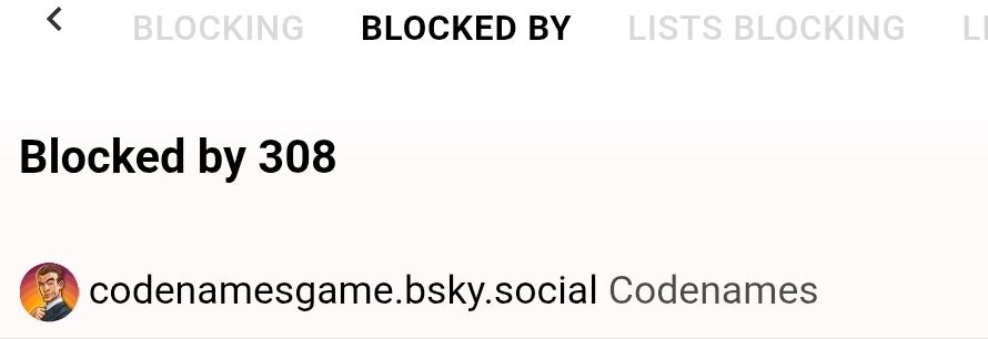 A screencap from clearsky showing @codenamegame.bsky.social blocking my account
