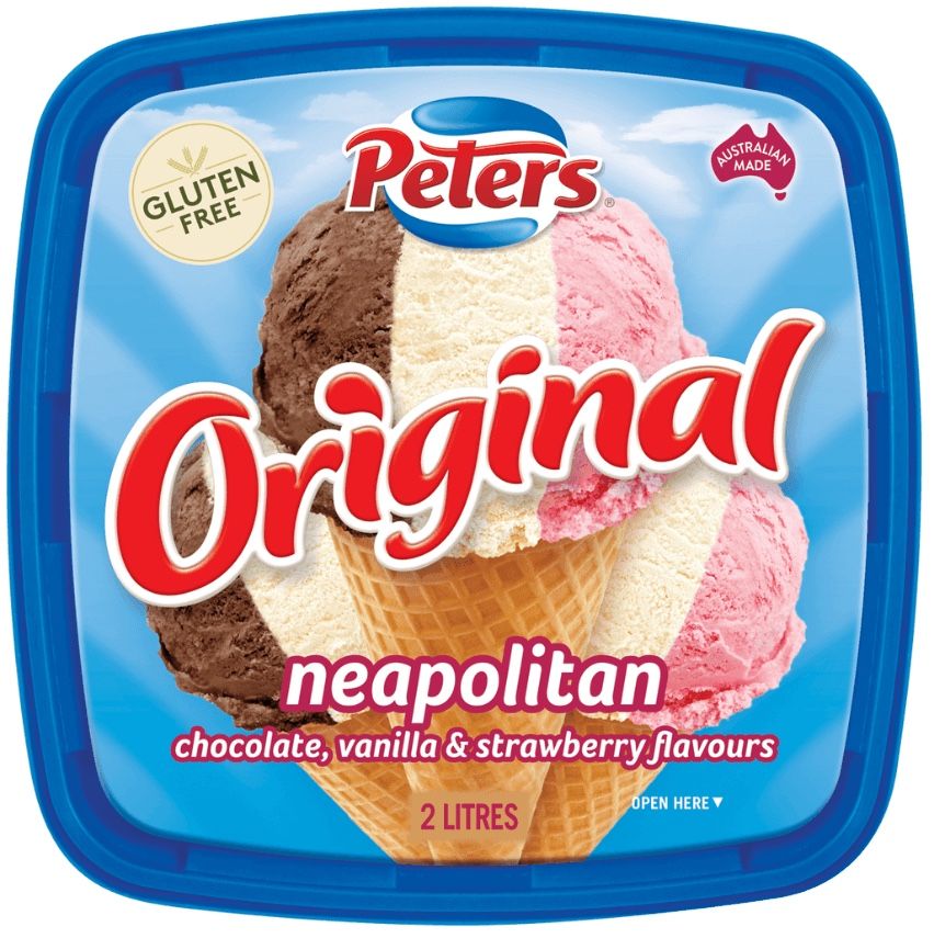 Peters neopolitan ice cream