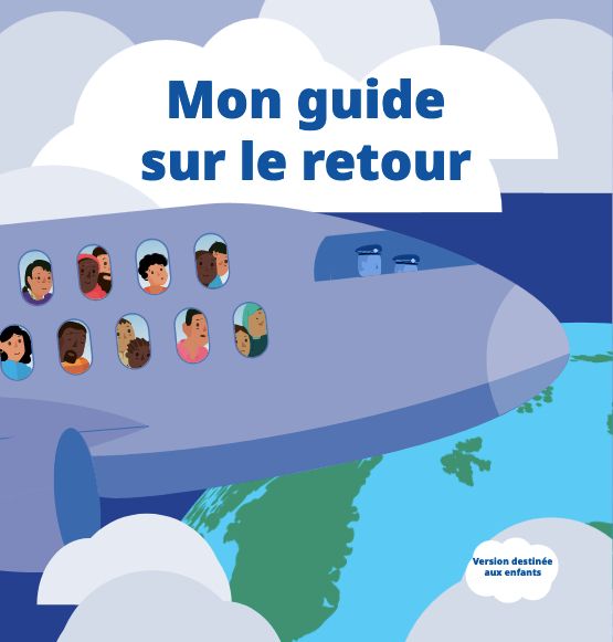 Couverture de "Mon guide sur le retour" édité par Frontex en 2023.