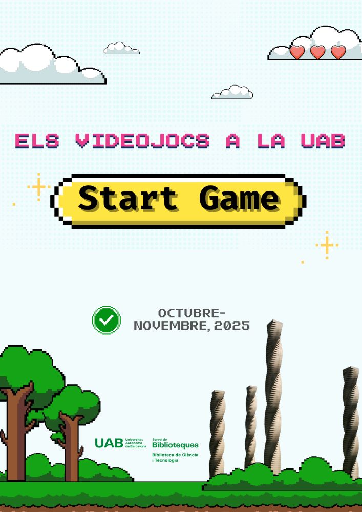 Cartell de l'exposició "Start game: els videojocs a la UAB"