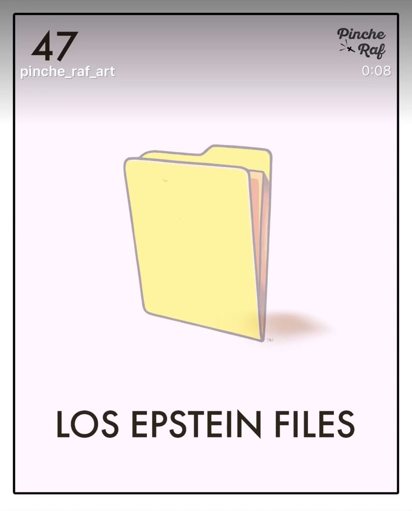 An image of a folder that is labeled LOS EPSTEIN FILES and designed to look like a Loteria card.