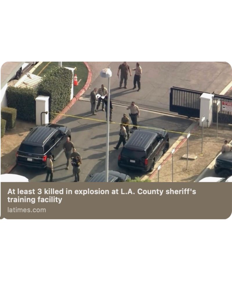 LA Times link to article about explosion at LA Sheriff's Department training facility.
