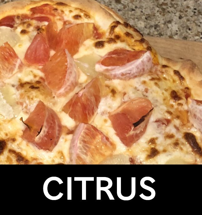 "CITRUS PIZZA"

It had oranges, grapefruits, and lemons on it. It wasn't horrible, but it was a little much.