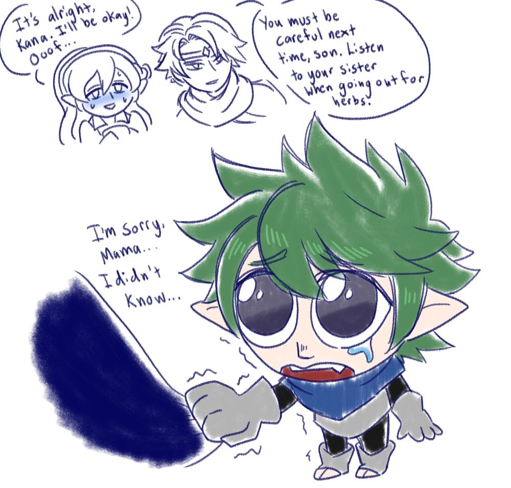 Kana apologizes to his mom for accidentally getting her sick