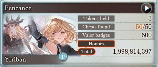 gw results with a grand total of very nearly 2b honors gained.