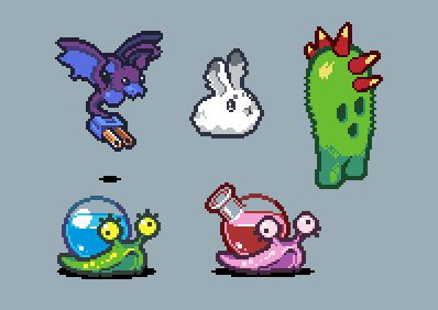 some enemies from rogue labyrinth