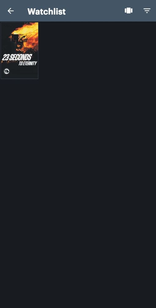 My Letterboxd Watchlist:
> 23 Seconds To Eternity