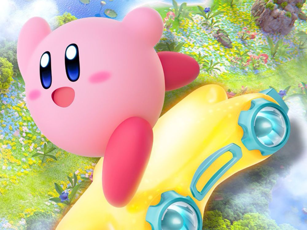 Kirby waving at you while Riding some Air