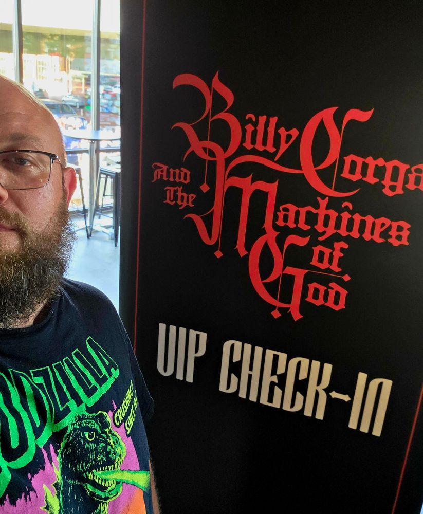 The VIP banner for the Billy Corgan show. 