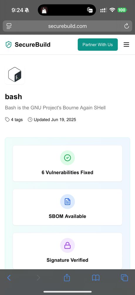 inspecting the bash image in their portal