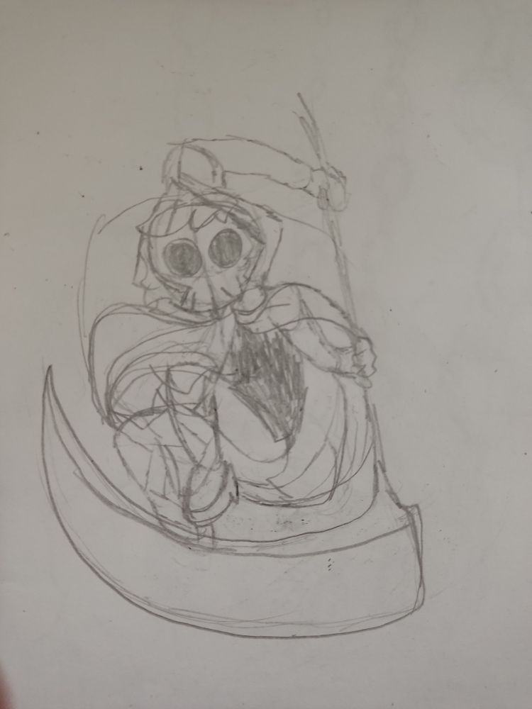 Abyss with his weapon...posing???

I have the idea, not the skill sorry :|