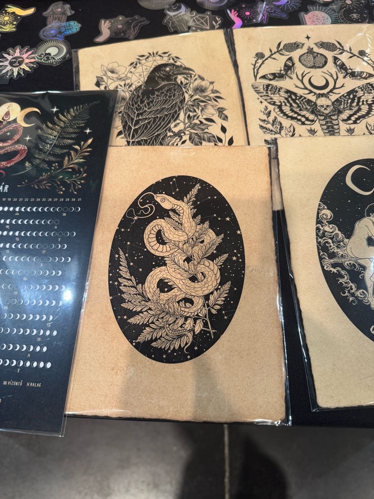 Printed art of a snake