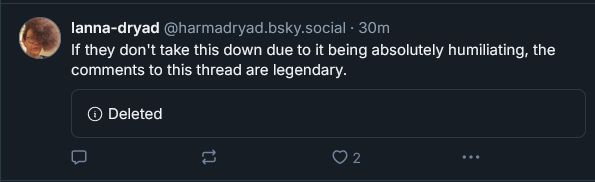 "If they don't take this down due to it being absolutely humiliating, the comments to this thread are legendary."

[Deleted]