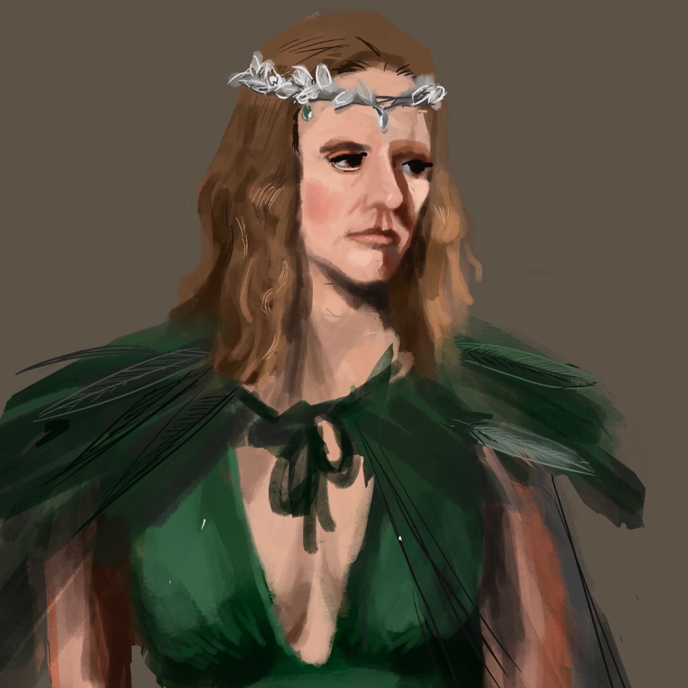 Detail of same painting, cropped to the bust.