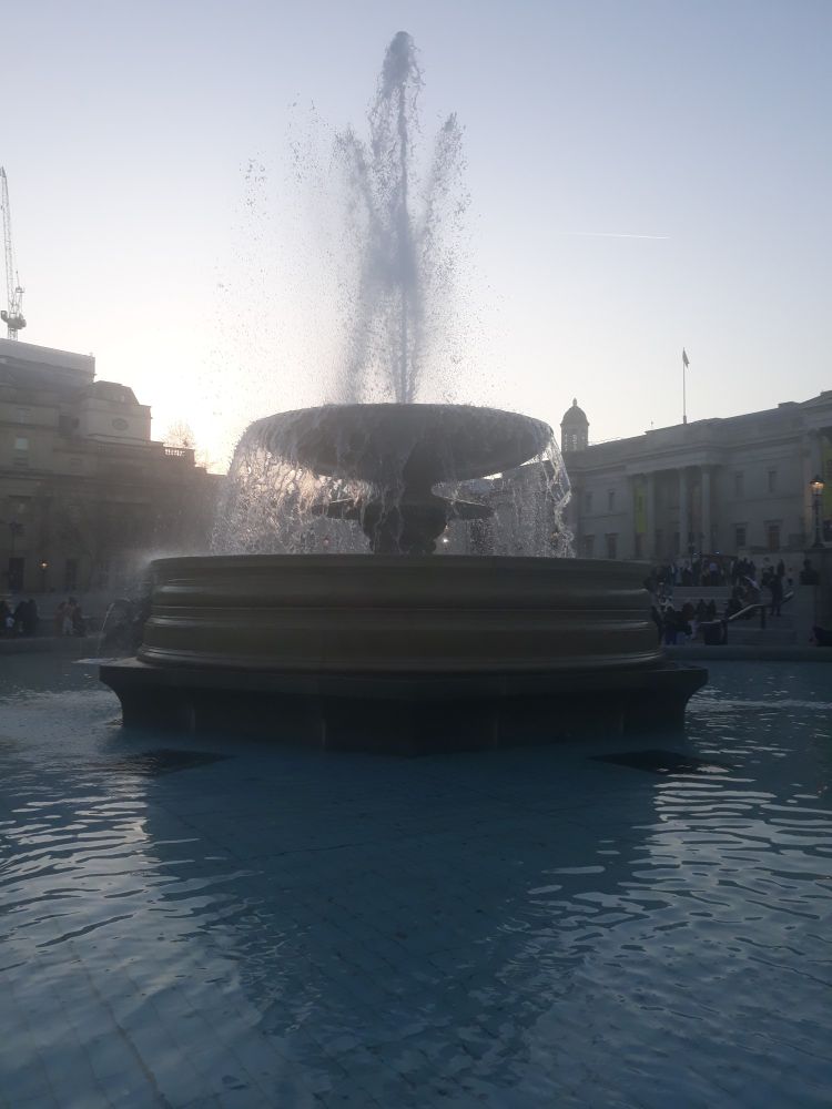 A fountain of Trafalgar Square