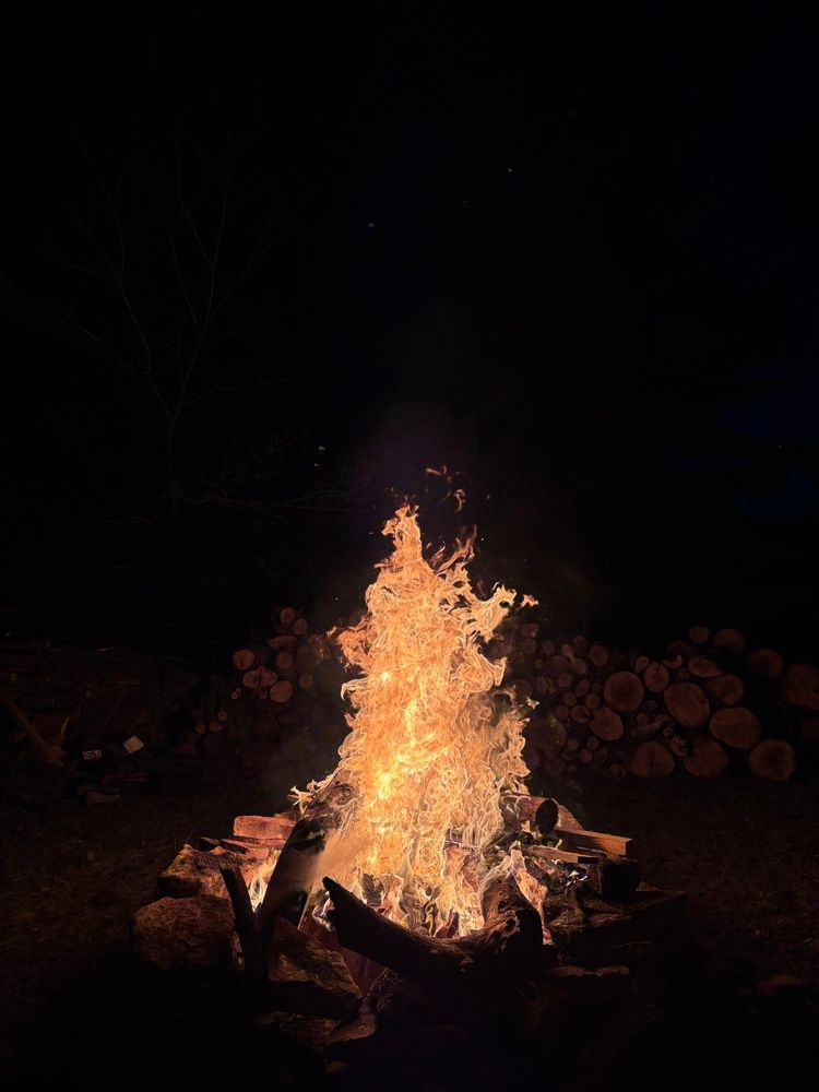 Post meal bonfire.