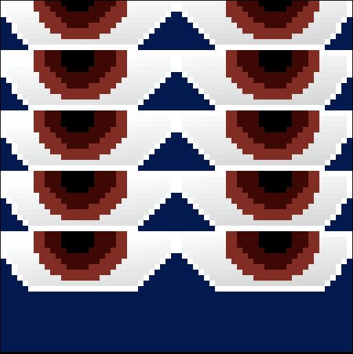 a pixel art drawing depicting multiple sets of tired looking eyes