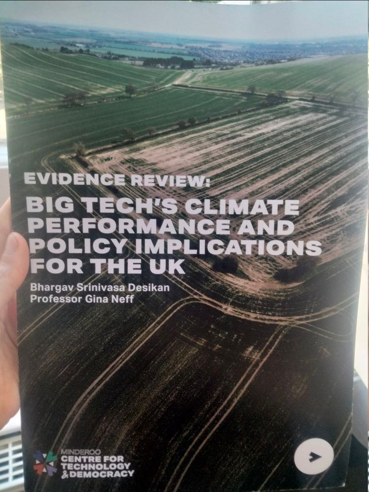 Cover of the report "Big tech's climate performance and policy implications for the UK"