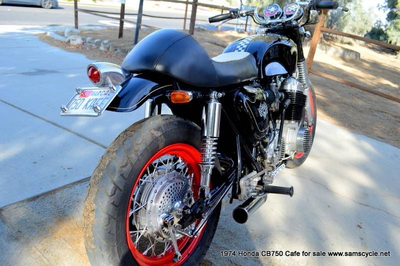 1974 Honda cafe bike back end