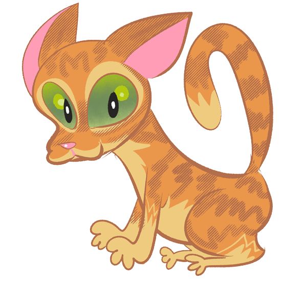 A digital darwing I did of our orange cat, Baby Bear.  He has big green eyes and afriendly little smile.  He has no white markings, he is all orange with a few subtle darker orange stripes.