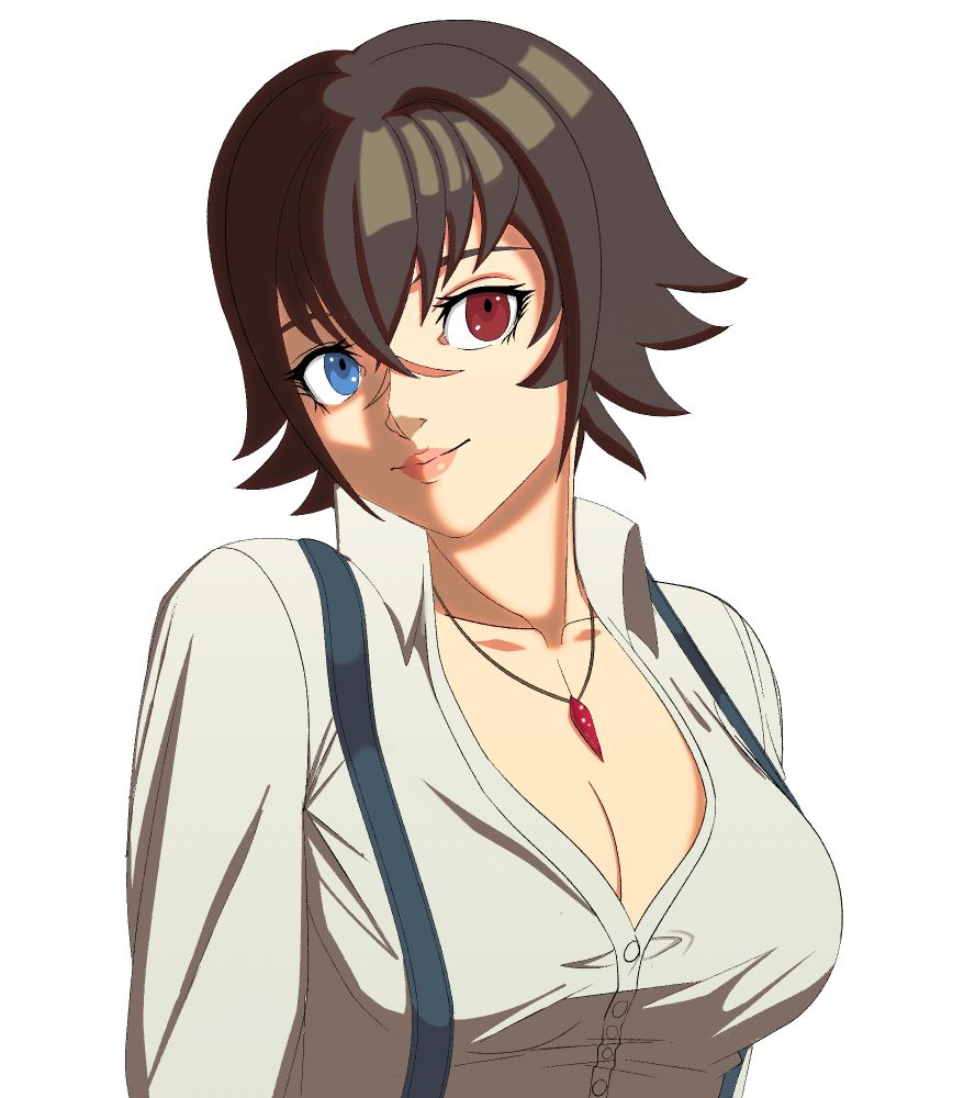 A portrait of Lady from DMC 3! She has her head tilted to the side with a little smile on her face. This was a commission piece that I finally completed. 