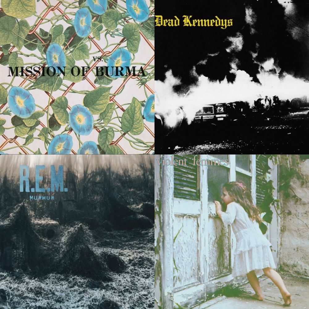Continuing cover images of favorite debut albums 1980-84…
#2: Mission of Burma-VS.
#3: Dead Kennedys-Fresh Fruit For Rotting Vegetables.
#4: REM-Murmur.
#5: Violent Femmes (self-titled).