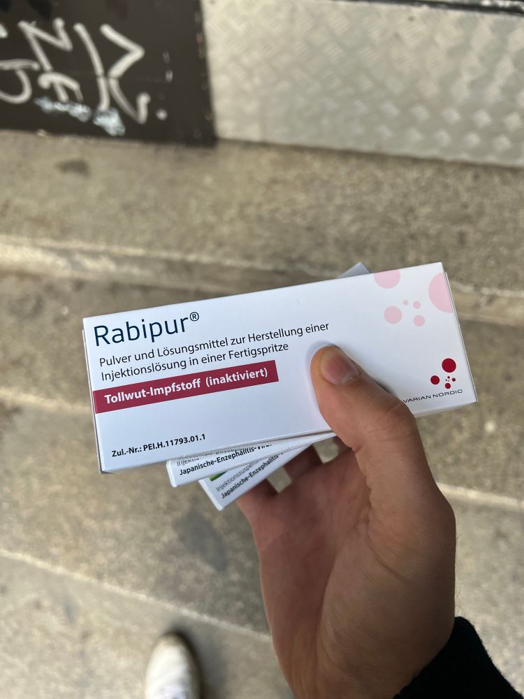 Foto von einer Packung Tollwut impfe 