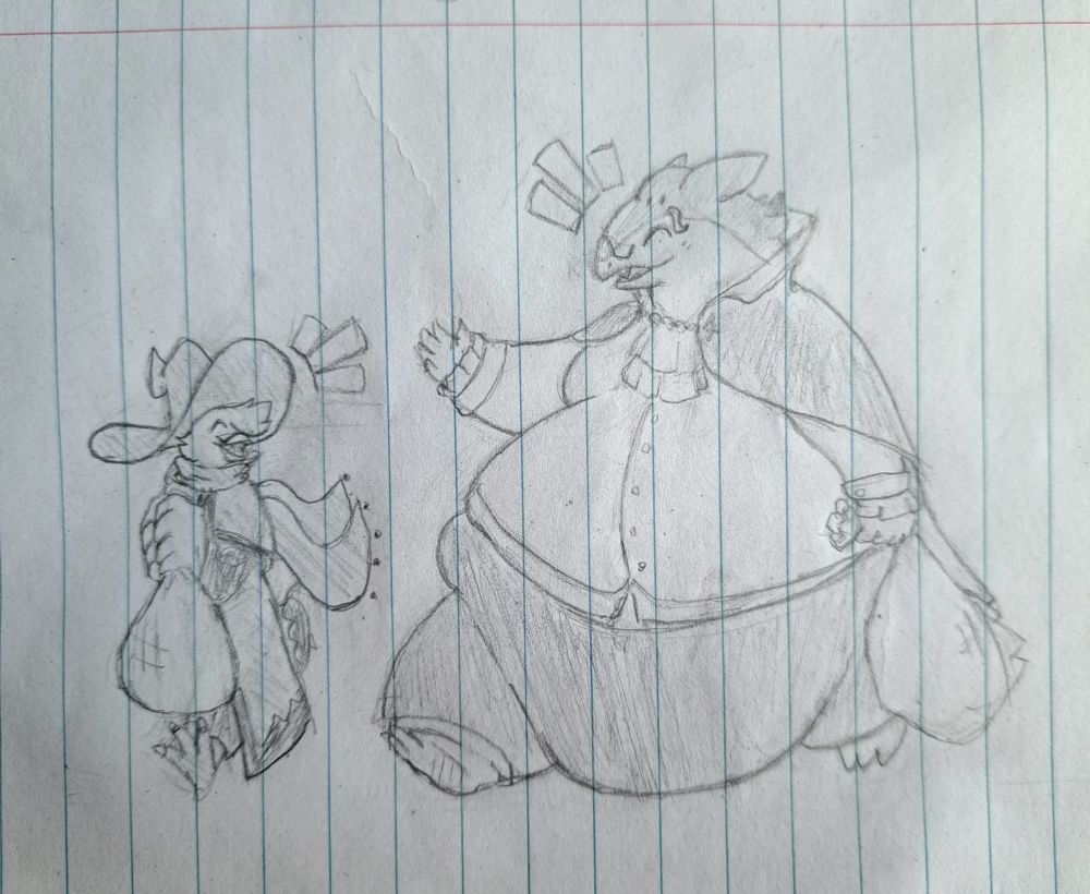 An anthropomorphic bird dressed as a wizard and a large Typhlosion dressed as a vampire both wearing glasses, walking, holding a candy bag, and talking to eachother.