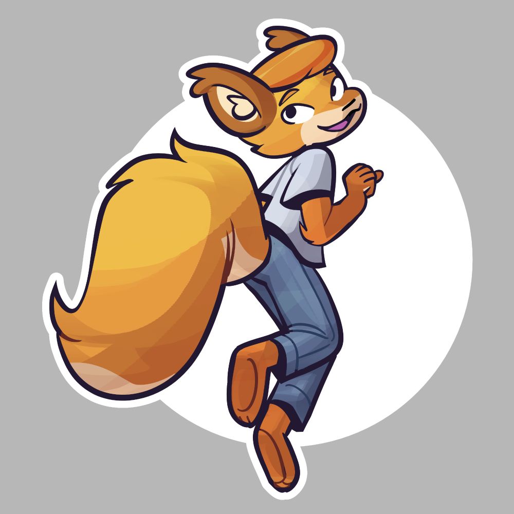 an illustration of an anthropomorphic squirrel