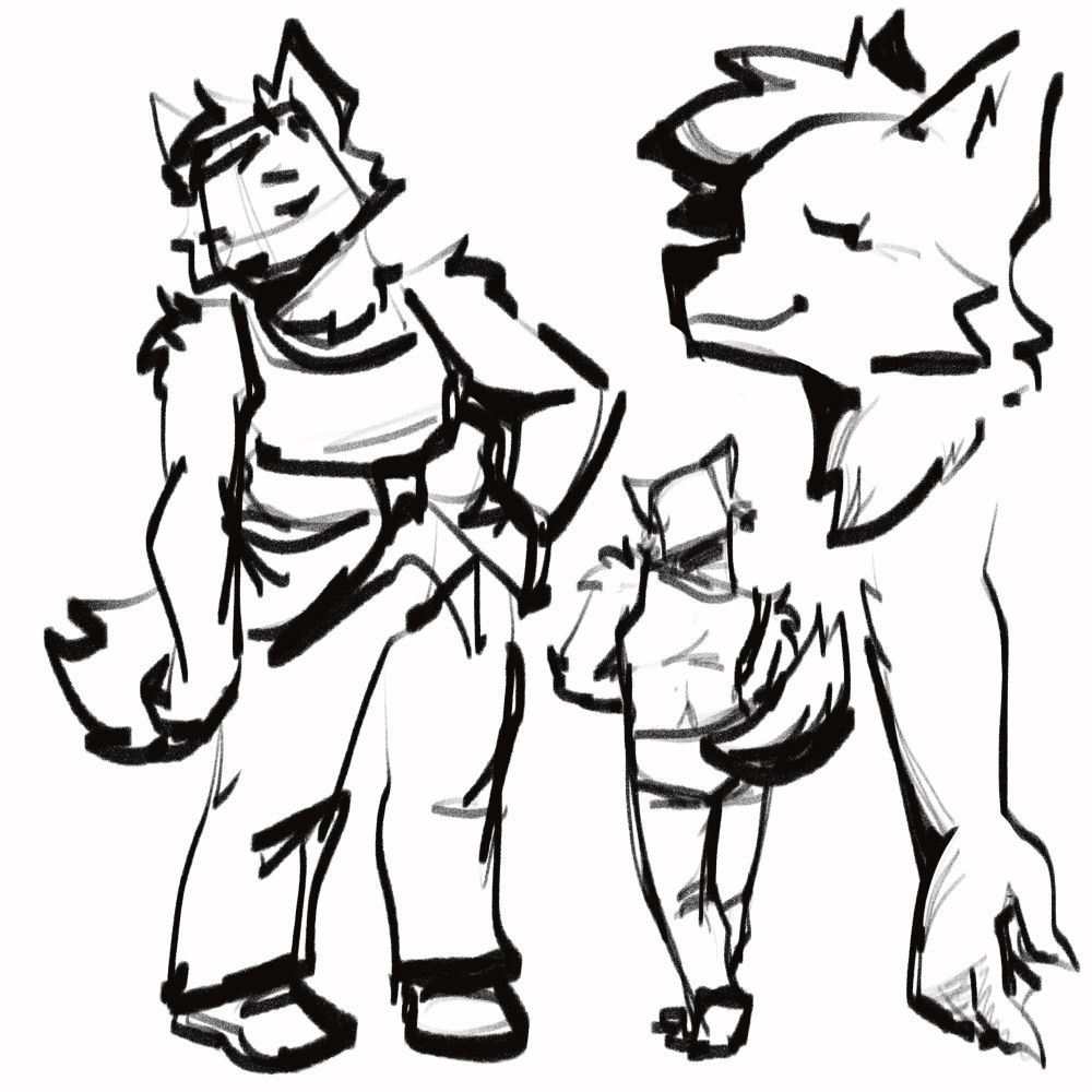 Sketches of a wolf girl