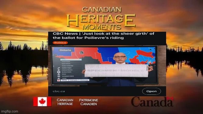 Canada heritage moment capture of the girthy ballot guy from cbc news