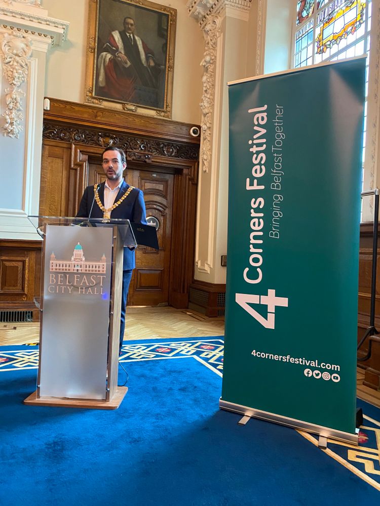 A picture of me speaking at todays event