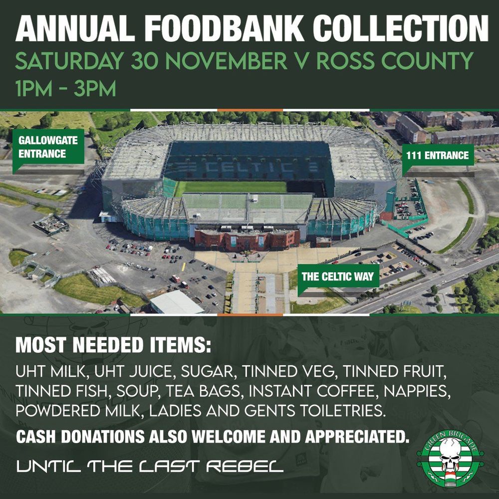 Green Brigade food bank poster 30/11/24