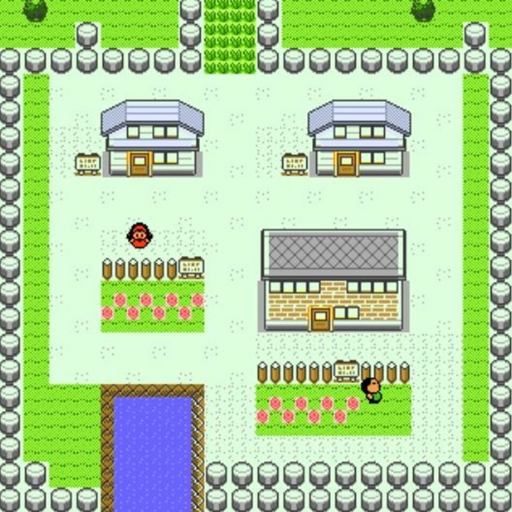 Pallet Town, the starter city from Pokemon Yellow on Gameboy!