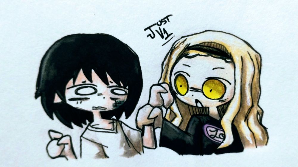 shizuka and marina from takopi's original sin Not holding hands because marina hates her