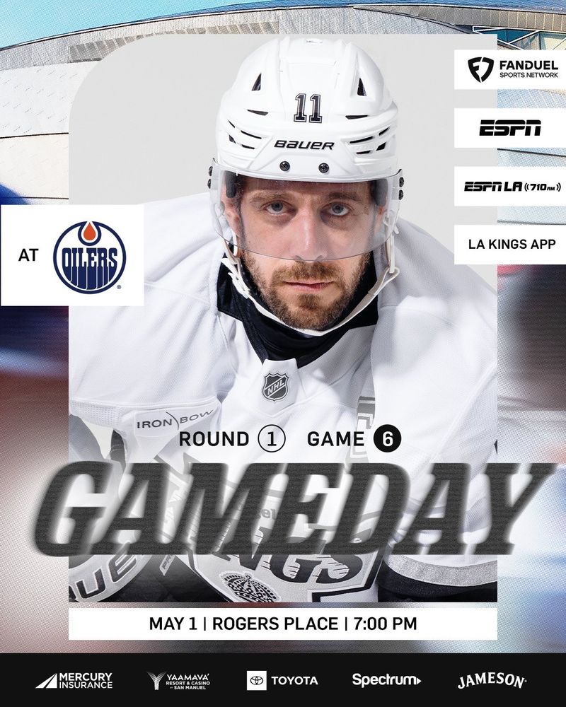 Gameday tonight! LA Kings at Edmonton Oilers at 7:00 on ESPN