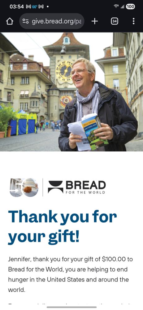 Thank you for your gift. 