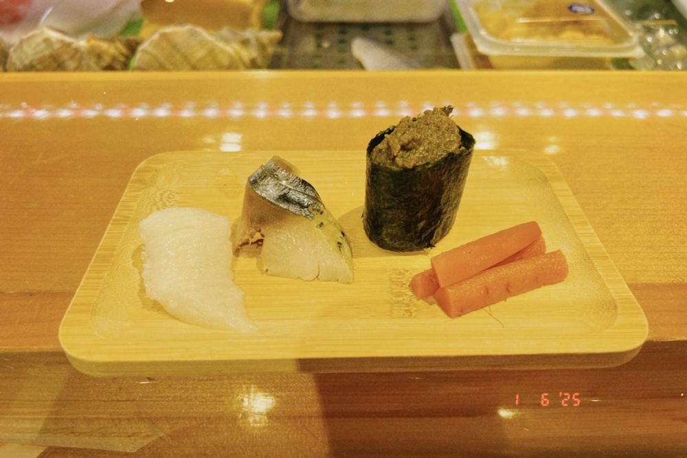 えんがわ　しめ鯖　カニ味噌　ごぼう