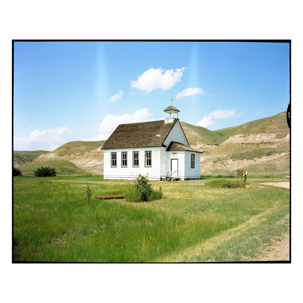 A lone church. 4x5 film.